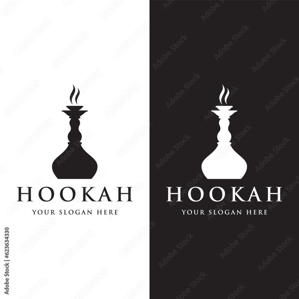 Isolated hookah, shisha or water pipe Logo design for club, bar, cafe and shop. Isolated hookah, shisha or water pipe Logo design for club, bar, cafe and shop.