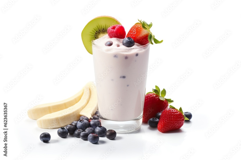 Smoothie mix fruits yogurt isolated on white background PNG Smoothie mix fruits yogurt isolated on white background PNG
