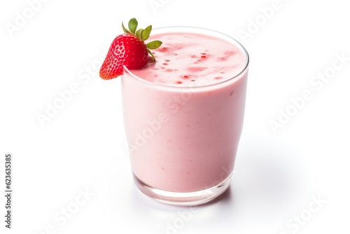  Smoothie strawberry fruits yogurt isolated on white background PNG