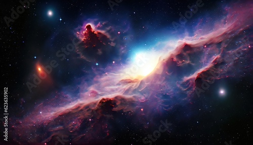 Nebulas in outer space, planets, and galaxy © ROKA Creative