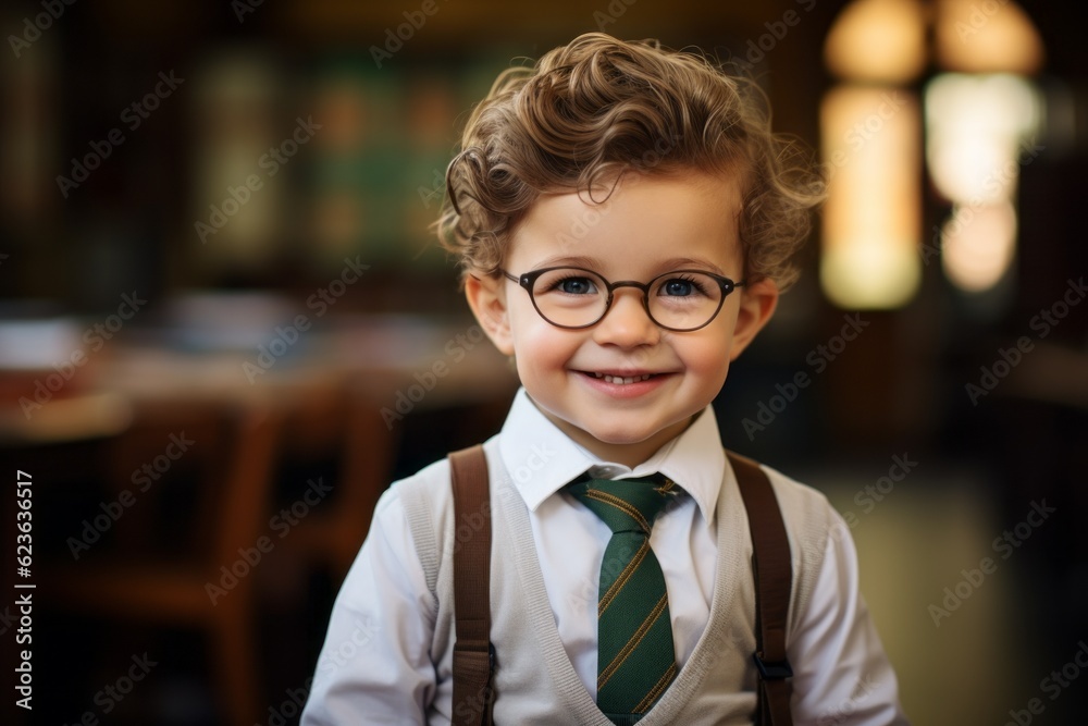Boy businessman. Child in business style. Portrait with selective focus and copy space Boy businessman. Child in business style. Portrait with selective focus and copy space