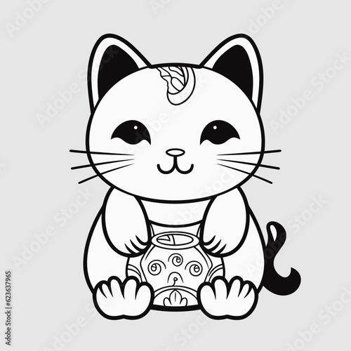 cat maneki neko svg