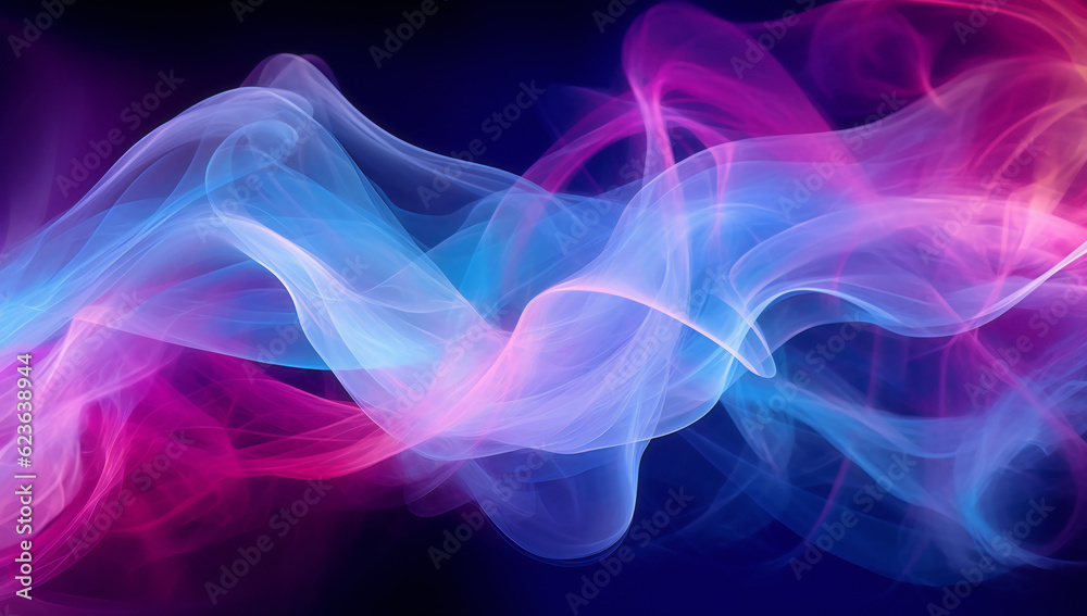 Ethereal Mist: Abstract Blue and Purple Smoke