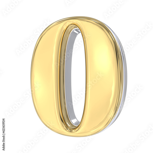 Anniversary Number 3D Gold 
