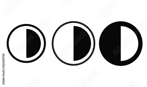 adjust icon black outline for web site design 
and mobile dark mode apps 
Vector illustration on a white background
