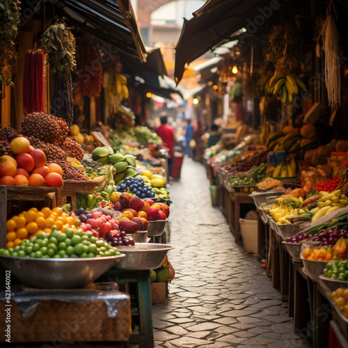 fruits and vegetables at the market © dehrig