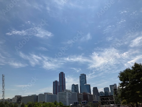 clouds over the city