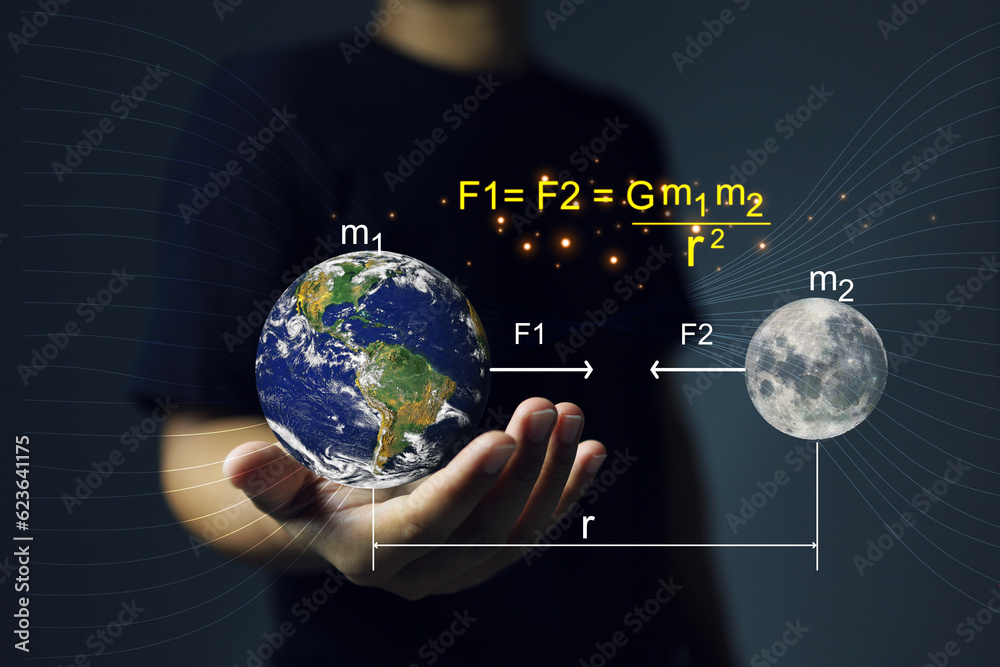 Gravitational force is that the force between the Earth and the Moon ...