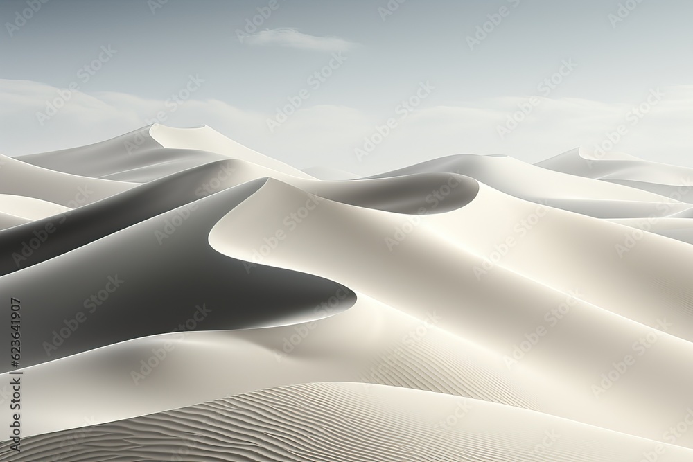 white dunes background, generative ai