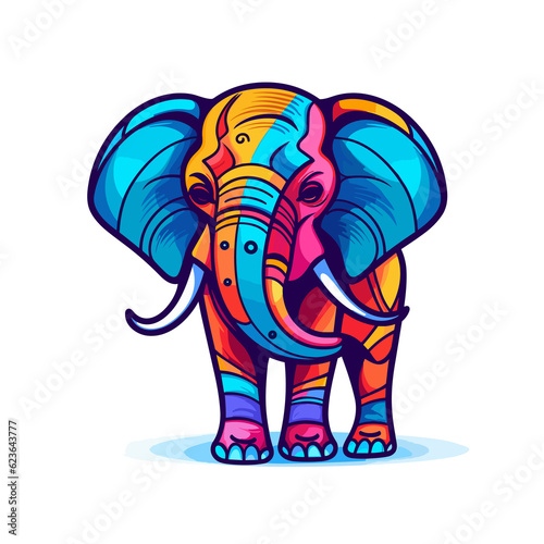 Wallpaper Mural African elephant Cute, TShirt Design , graphic design, Generative Ai Torontodigital.ca