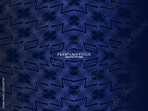 Premium background design with diagonal dark blue stripes pattern. Vector horizontal template for digital lux business banner, contemporary formal invitation, luxury voucher, prestigious gift certific