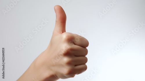 hand showing thumb up isolated