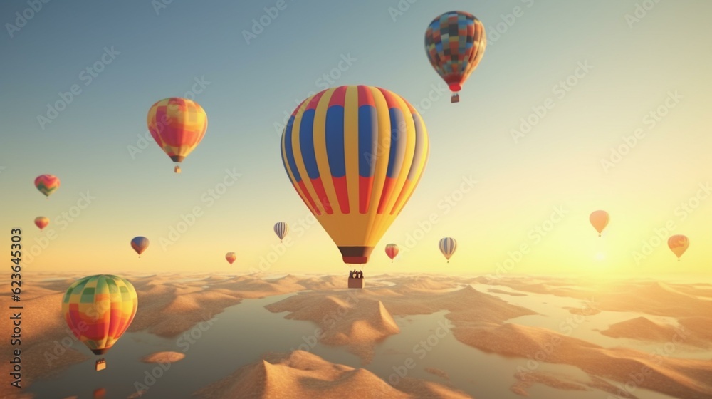 Obraz premium hot air balloon in the sky