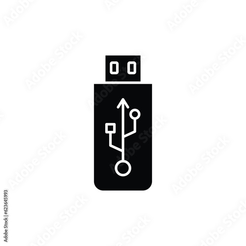 flash disk icon. solid icon