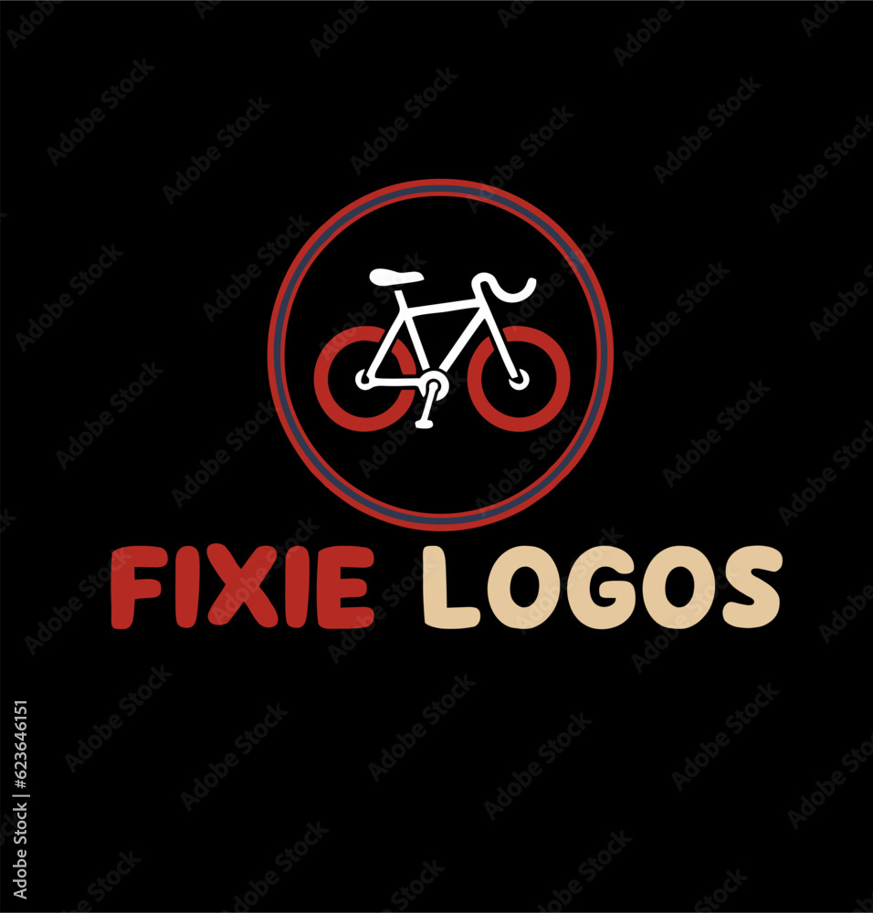 Fixie bike logo template. logo for bicycle business Fixie bike logo template. logo for bicycle business