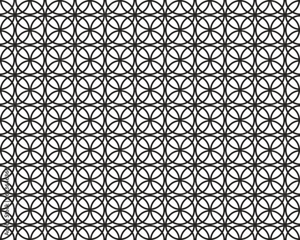 Seamless pattern with black circles on a white background Seamless pattern with black circles on a white background