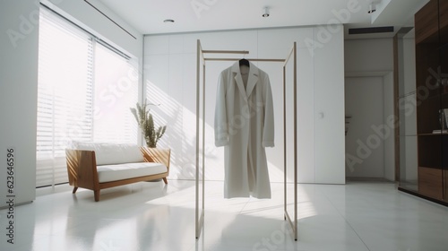 White coat in white room