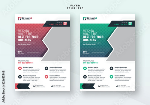 Modern business creative geometric shape brochure cover pamphlet advertising flyer design