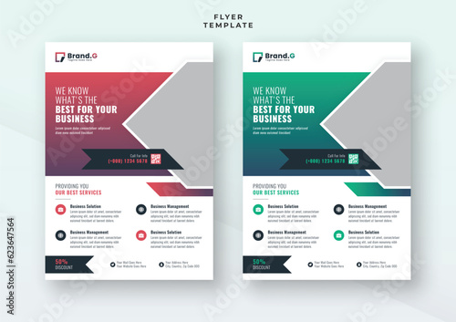 Modern business creative geometric shape brochure cover pamphlet advertising flyer design