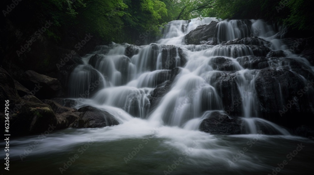 Fototapeta premium waterfall in the forest