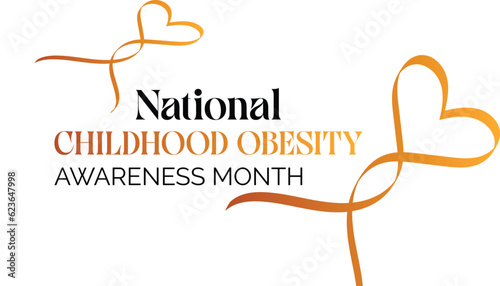 childhood obesity awareness month observed each year during September . Vector illustration on the theme of .