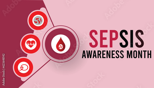 Sepsis awareness month observed each year during September . Vector illustration on the theme of .