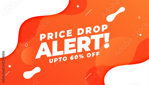 price drop alert fluid banner for business marketing