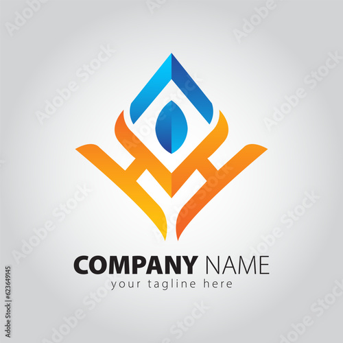 Creative H Business Logo Design Vector, H Modern Company Logo Design Template, H Letter Logo Design, HH logo design