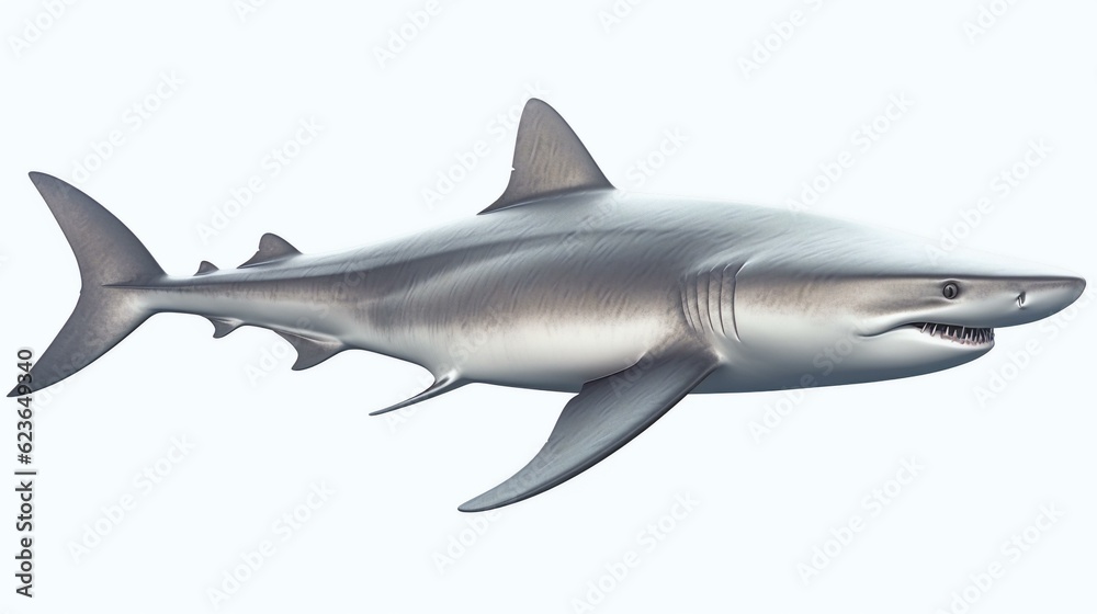 Naklejka premium shark isolated on white background