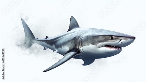 shark isolated on white background © KWY