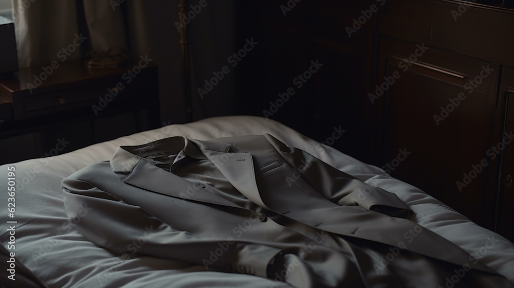 suit on bed