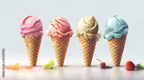 Illustration of icecream isolated on white background