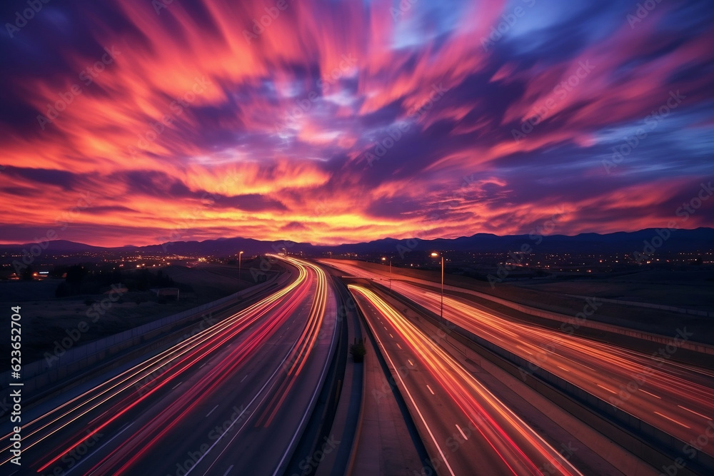 highway at night highway at night