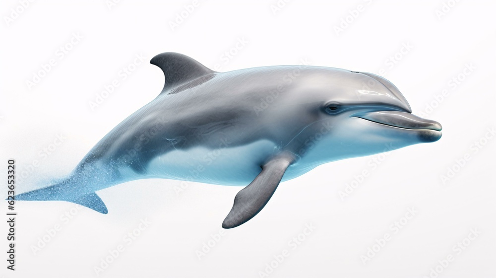 Fototapeta premium dolphin jumping isolated on white background