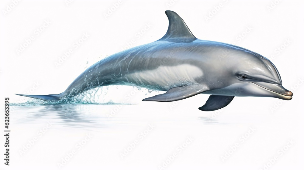 Obraz premium dolphin jumping isolated on white background