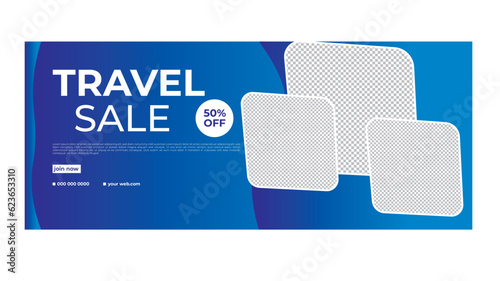 web banners of standard size with different geometric elements.