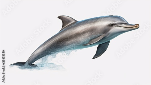 dolphin jumping isolated on white background