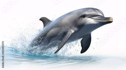 dolphin jumping isolated on white background