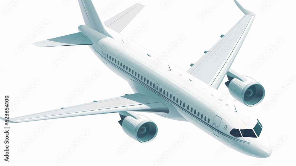 Fototapeta premium airplane isolated with white background