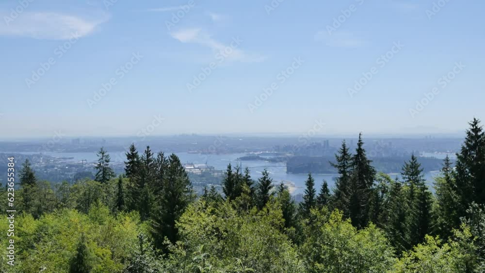 Beautiful view of the city of Vancouver from the Cypress Lookout in West Vancouver, British Columbia, Canada. Beautiful view of the city of Vancouver from the Cypress Lookout in West Vancouver, British Columbia, Canada.