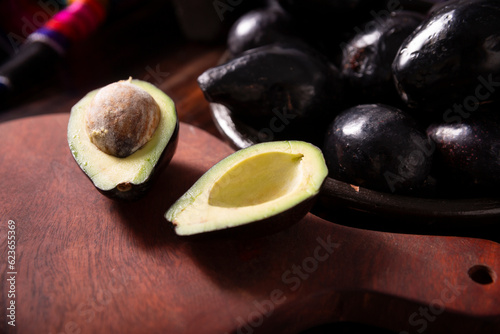 Aguacate Criollo. Home harvest of 