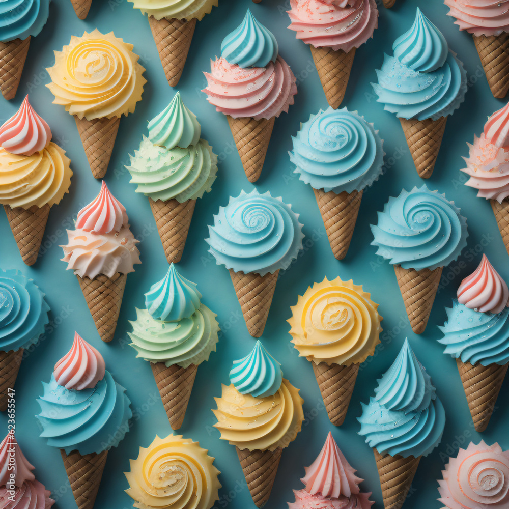 pattern with ice cream pattern with ice cream