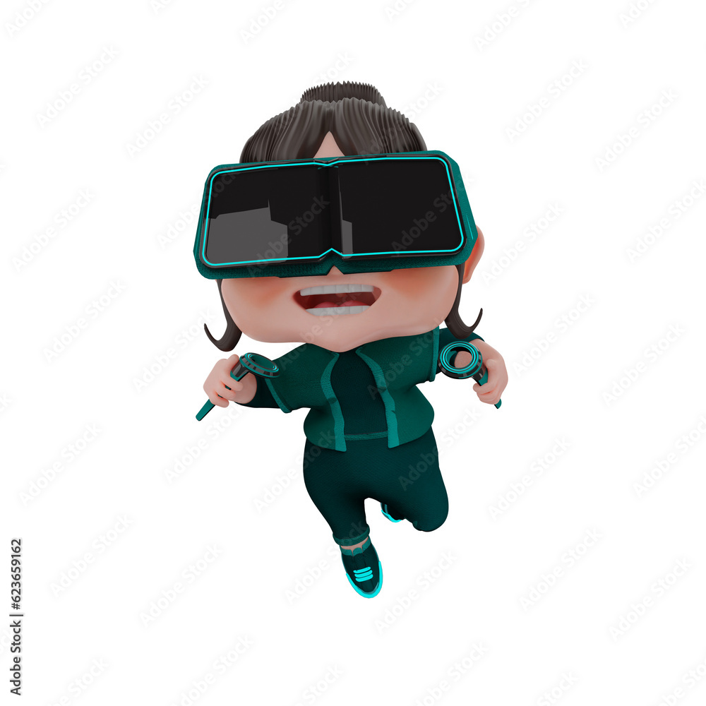 3d Cute Character Metaverse Illustration 3d Cute Character Metaverse Illustration