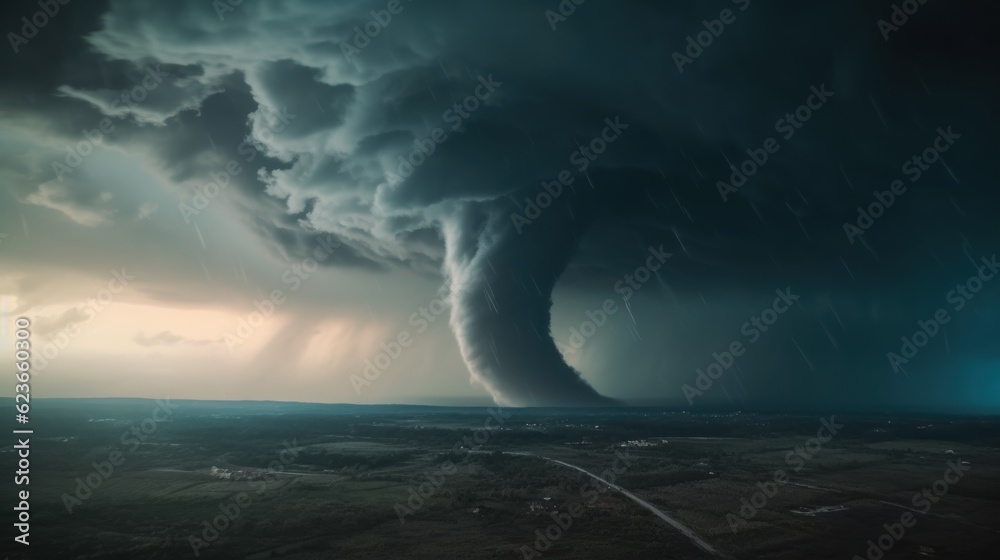storm over the sea Ai generative HD 8K wallpaper Stock Photographic Image