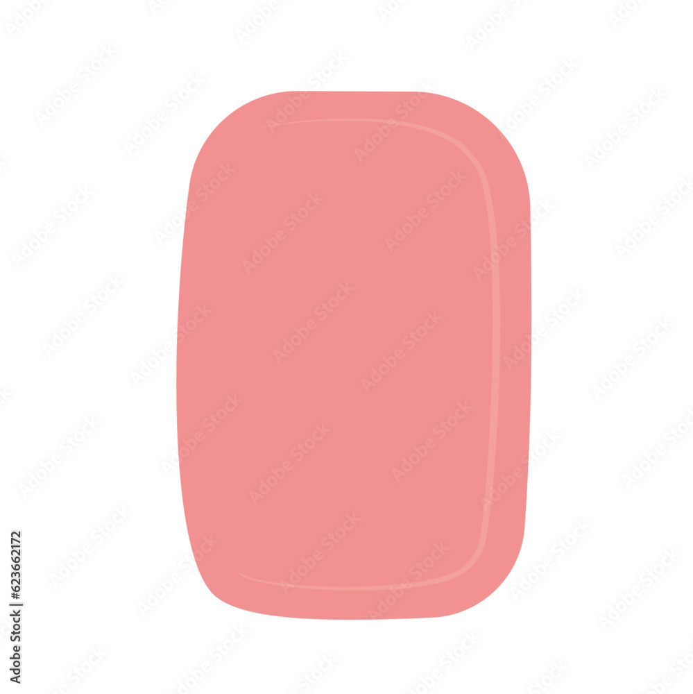 pink soap bar vector illustration