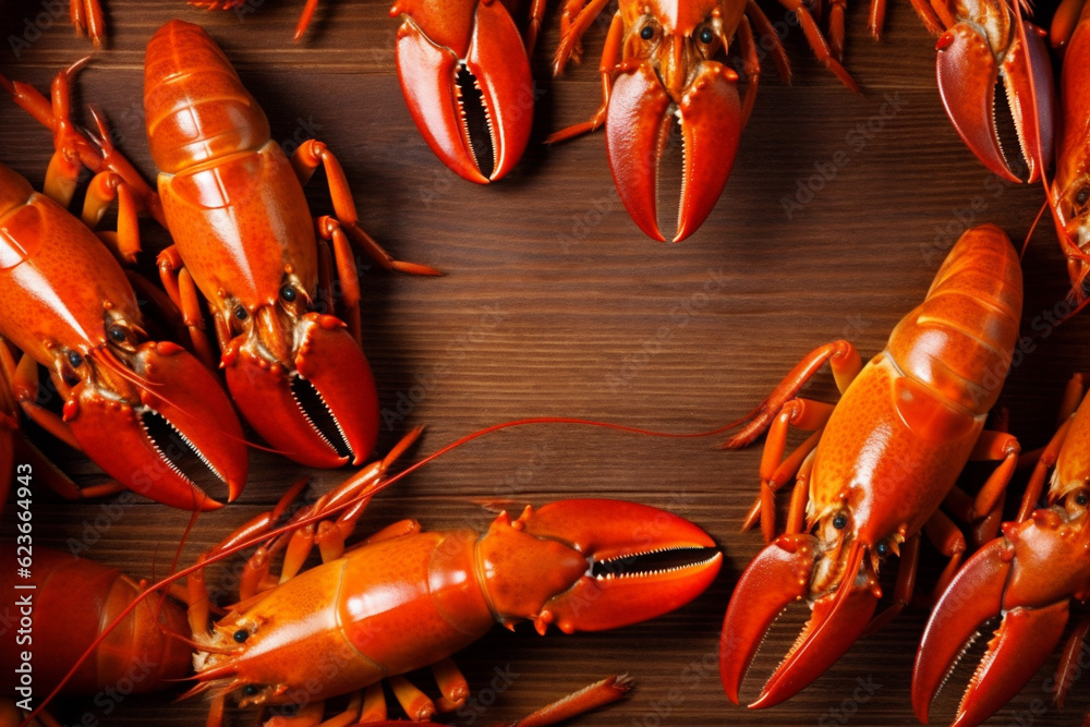 Food Crawfish Boiled Cooked Claw Crayfish Background Seafood Red Crustacean Lobster Generative Food Crawfish Boiled Cooked Claw Crayfish Background Seafood Red Crustacean Lobster Generative