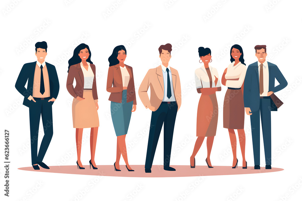 group of business people standing,generative ai