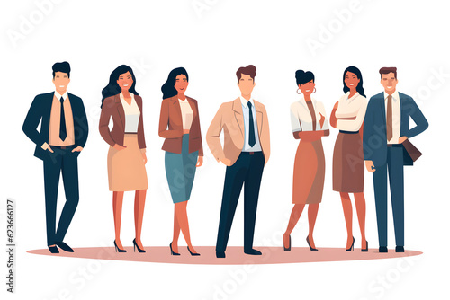 group of business people standing,generative ai