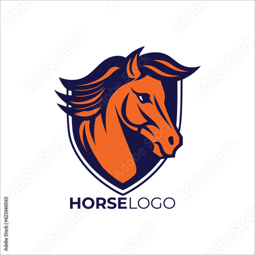 Horse in Shield logo for a Hotel, Finance, Investment, Sport Club, or any Luxury Image Business