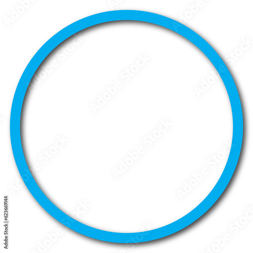 blue round frame